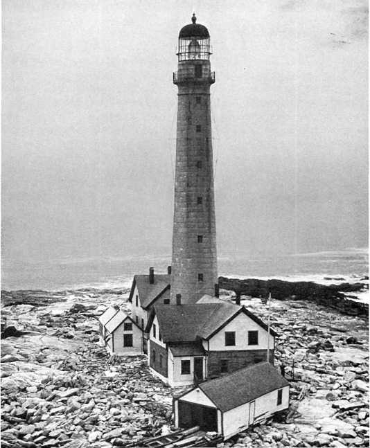 An old picture of Boon Island Lighthouse