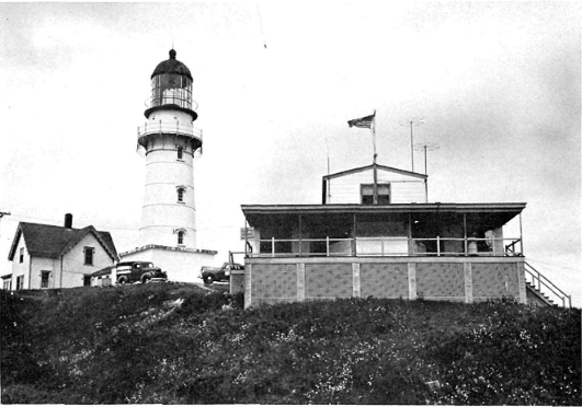 An old picture of Cape Elizabeth Lighthouse