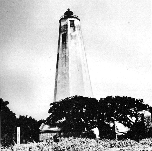 An old picture of Cape Fear Lighthouse