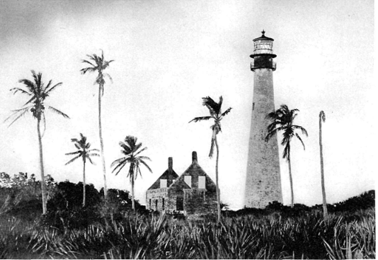 An old picture of Cape Florida Lighthouse