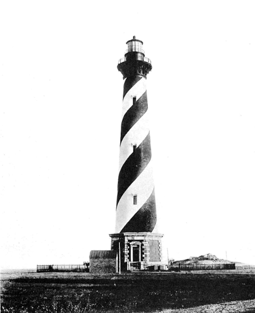 An old picture of Cape Hatteras Lighthouse