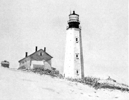 An old picture of Cape Henlopen Lighthouse