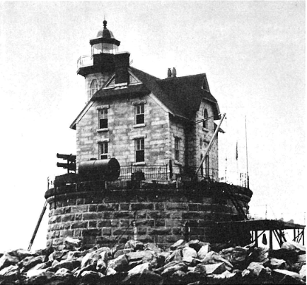 An old picture of Race Rock Lighthouse